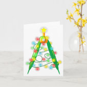 Math Teacher Comp Christmas Tree Lights School Geo Kaart (Gele Bloem)