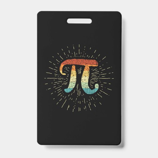 Math Teacher Cute Pi Badge (Voorzijde)