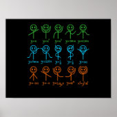 Math Teacher Dance Equation Mathematic Maths Poster (Voorkant)