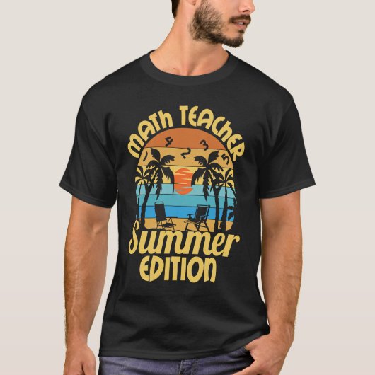 Math Teacher Educational Rockstar Education School T-shirt (Voorkant)