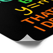 Math Teacher Equation Mathematics Maths Student Poster (Hoek)