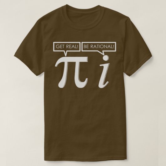 Math Teacher Get Real Be Rational Funny Math Symbo T-shirt (Design voorkant)