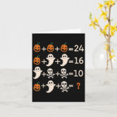 Math Teacher Halloween Algebra Operation Mathemati Kaart (Gele Bloem)