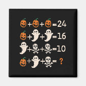 Math Teacher Halloween Algebra Operation Mathemati Magneet (Voorkant)