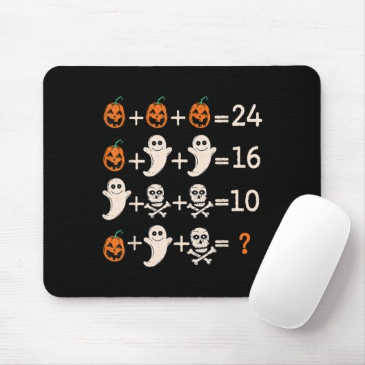 Math Teacher Halloween Algebra Operation Mathemati Muismat (Met muis)