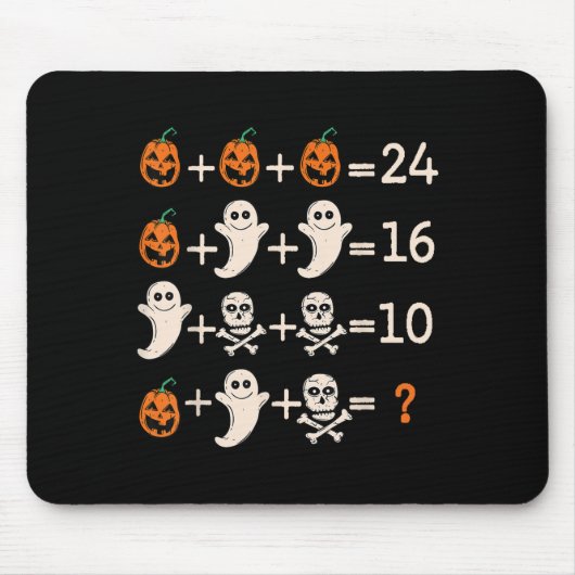 Math Teacher Halloween Algebra Operation Mathemati Muismat (Voorkant)