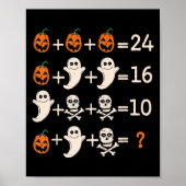 Math Teacher Halloween Algebra Operation Mathemati Poster (Voorkant)