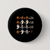 Math Teacher Halloween Algebra Operation Mathemati Ronde Button 5,7 Cm (Voorkant)