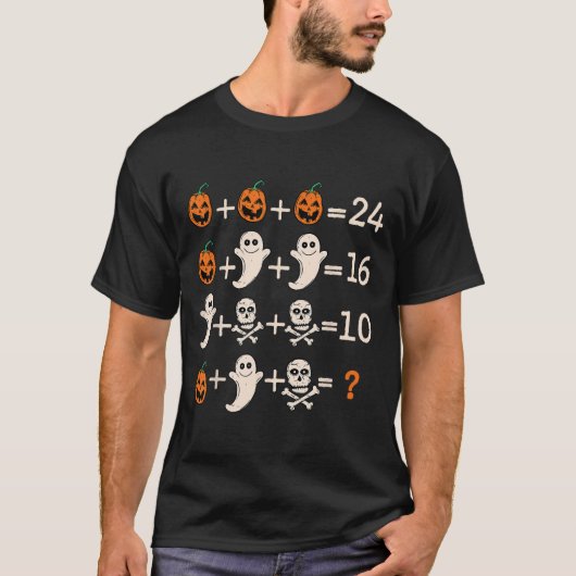 Math Teacher Halloween Algebra Operation Mathemati T-shirt (Voorkant)