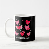 Math Teacher Heart Valentines Day Mathematics Teac Koffiemok (Links)