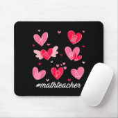 Math Teacher Heart Valentines Day Mathematics Teac Muismat (Met muis)