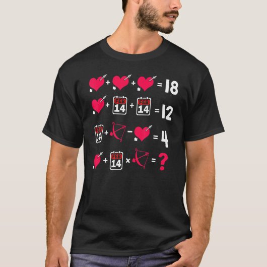 Math Teacher Humor 14th Of February Order Of Opera T-shirt (Voorkant)
