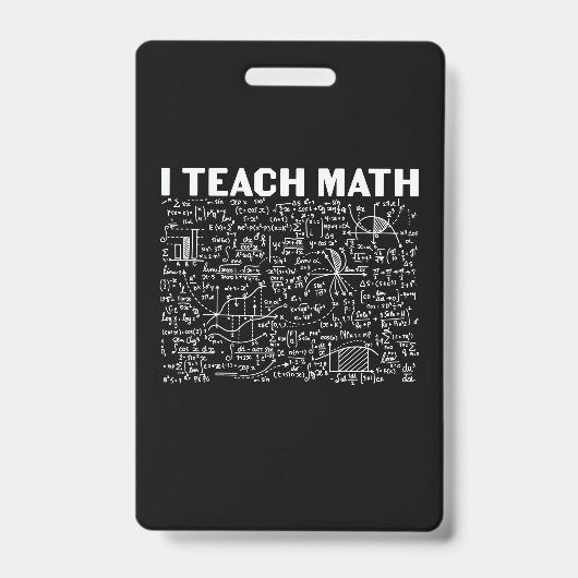 Math Teacher I Teach Math Badge (Voorzijde)