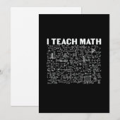 Math Teacher I Teach Math Feestdagenkaart (Voorkant / Achterkant)