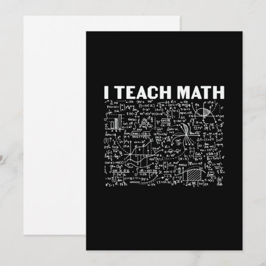 Math Teacher I Teach Math Feestdagenkaart (Voorkant / Achterkant)