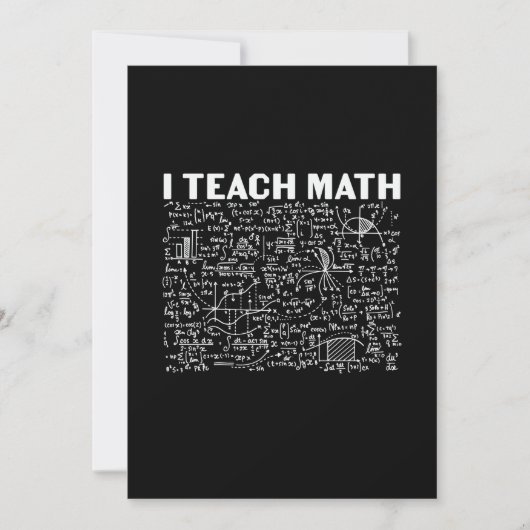 Math Teacher I Teach Math Kaart (Voorkant)