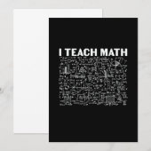 Math Teacher I Teach Math Kaart (Voorkant / Achterkant)