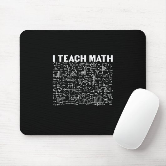 Math Teacher I Teach Math Muismat (Met muis)