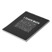 Math Teacher I Teach Math Notitieblok (Linkerzijde)
