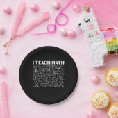 Math Teacher I Teach Math Papieren Bordje (Feest)
