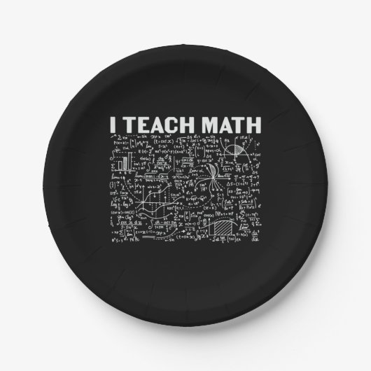 Math Teacher I Teach Math Papieren Bordje (Voorkant)