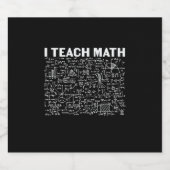 Math Teacher I Teach Math Sparkling Wijnetiket (Enkel label)