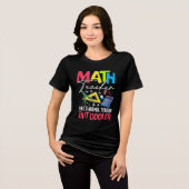 Math Teacher Like a Normal Teacher But Cooler Tri-Blend Shirt (Voorkant volledig)