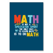 Math Teacher Math Is Not A Spectator Sport Kaart (Voorkant)
