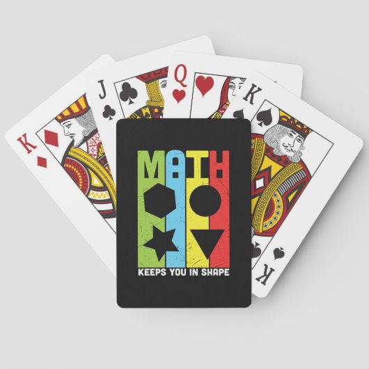 Math Teacher Math Keeps You In Shape Pokerkaarten (Achterkant)