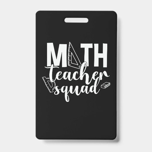 Math Teacher Math Teacher Squad Badge (Voorzijde)