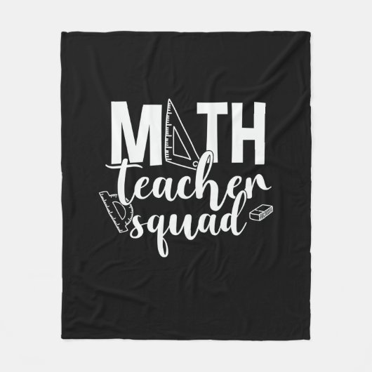 Math Teacher Math Teacher Squad Fleece Deken (Voorkant)