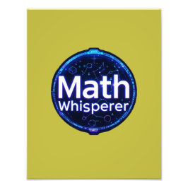 Math Teacher Math Whisperer Foto Afdruk