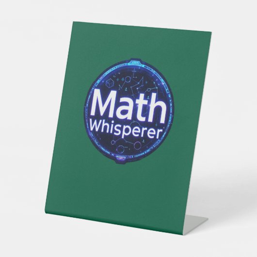 Math Teacher Math Whisperer Reclamebord Met Voetstuk (Voorkant)