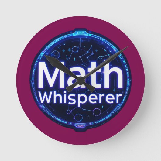 Math Teacher Math Whisperer Ronde Klok (Voorkant)