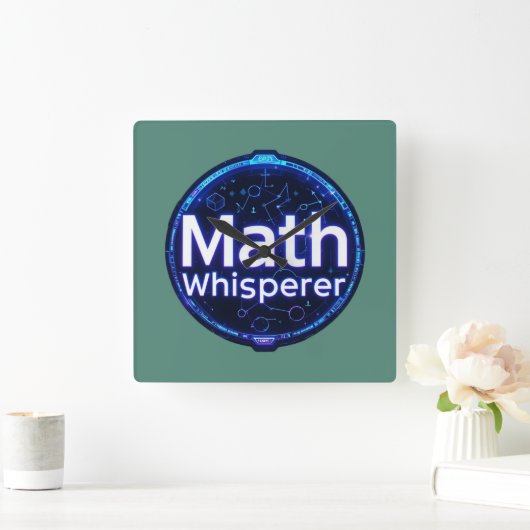 Math Teacher Math Whisperer Vierkante Klok (Huis)