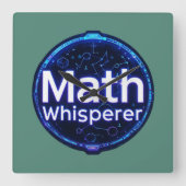 Math Teacher Math Whisperer Vierkante Klok (Voorkant)