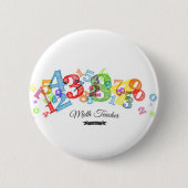 Math Teacher Ronde Button 5,7 Cm (Voorkant)