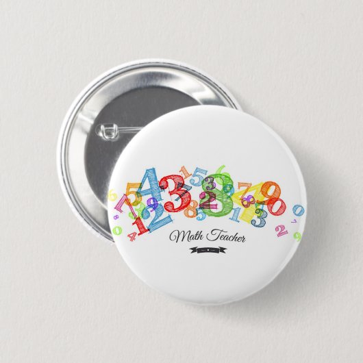 Math Teacher Ronde Button 5,7 Cm (Voorkant /achterkant)