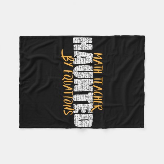 Math Teacher Scary Math Lover Mathematics Hallowee Fleece Deken (Voorkant (Horizontaal))