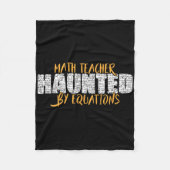 Math Teacher Scary Math Lover Mathematics Hallowee Fleece Deken (Voorkant)