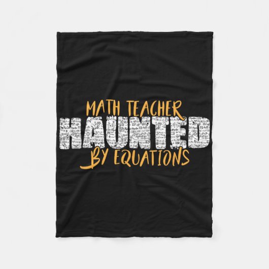Math Teacher Scary Math Lover Mathematics Hallowee Fleece Deken (Voorkant)