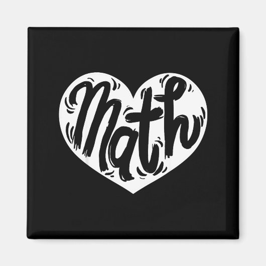 Math Teacher Student Love Valentine's Day  Magneet (Voorkant)