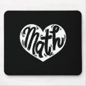 Math Teacher Student Love Valentine's Day  Muismat (Voorkant)