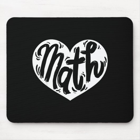 Math Teacher Student Love Valentine's Day  Muismat (Voorkant)