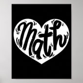 Math Teacher Student Love Valentine's Day  Poster (Voorkant)