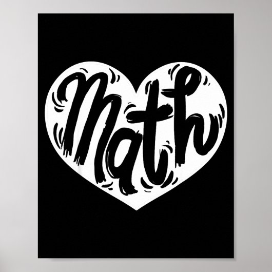 Math Teacher Student Love Valentine's Day  Poster (Voorkant)