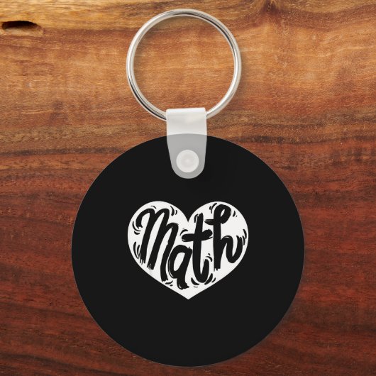 Math Teacher Student Love Valentine's Day  Sleutelhanger (Voorkant)