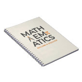 Math Teacher Typography Design Notitieboek (Rechterzijde)