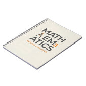 Math Teacher Typography Design Notitieboek (Linkerzijde)