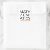 Math Teacher Typography Design Vierkante Sticker (Tas)